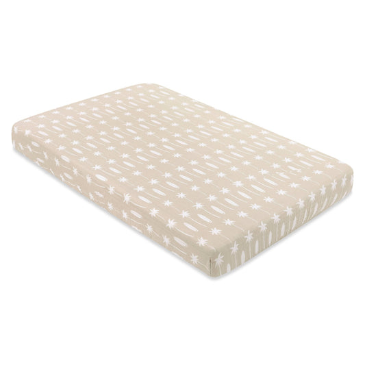 Babyletto Mini Crib Sheet in GOTS Certified Organic Muslin Cotton-Beach Bum - T27036