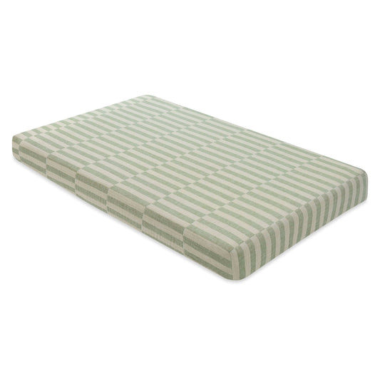 Babyletto Mini Crib Sheet in GOTS Certified Organic Muslin Cotton-Moss Stripe - T30536