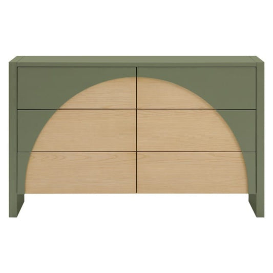 Babyletto Moab 6-Drawer Assembled Dresser - Olive / Ash - M30216OLSH