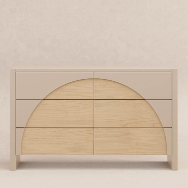 Babyletto Moab 6-Drawer Assembled Dresser - Taupe / Ash - M30216TPESH
