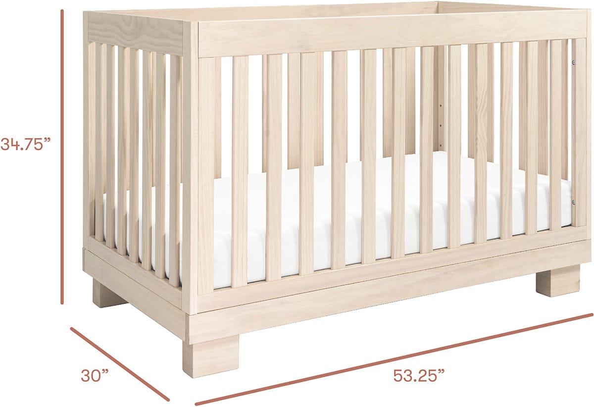 Babyletto Modo 3-in-1 Convertible Crib w/Toddler Bed Conversion Kit - Washed Natural - M6701NX