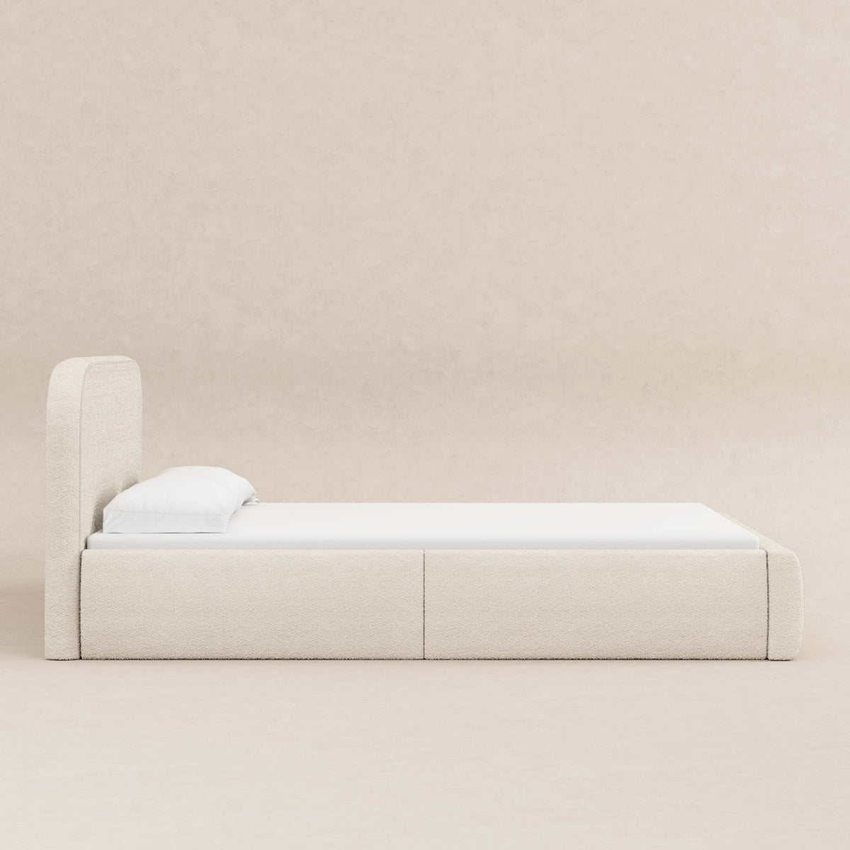Babyletto Nara Full Floor Bed - Performance Ivory Boucle