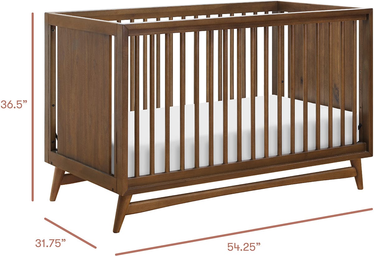 Babyletto Peggy 3-in-1 Convertible Crib w/Toddler Bed Conversion Kit - Natural Walnut - M15401NL