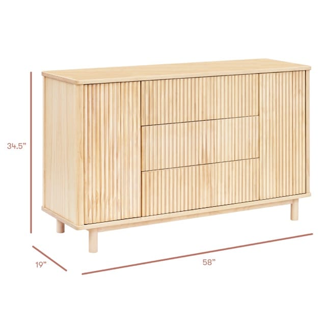 Babyletto Pogo Tambour Assembled Dresser - Blonde - M29816BD
