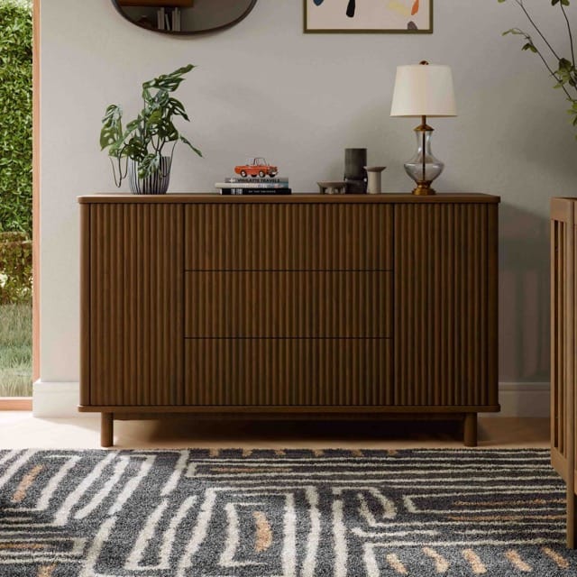 Babyletto Pogo Tambour Assembled Dresser - Natural Walnut - M29816NL