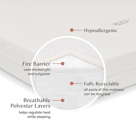 Babyletto Pure Core Midi Crib Mattress w/ Hybrid Quilted Waterproof Cover (Lightweight) - M5397C