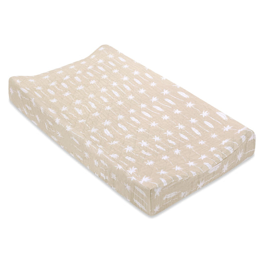 Babyletto Quilted Changing Pad Cover in GOTS Certified Organic Muslin Cotton-Beach Bum - T27037