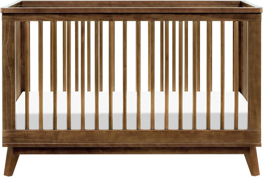 Babyletto Scoot 3-in-1 Convertible Crib w/Toddler Bed Conversion Kit - Natural Walnut - M5801NL