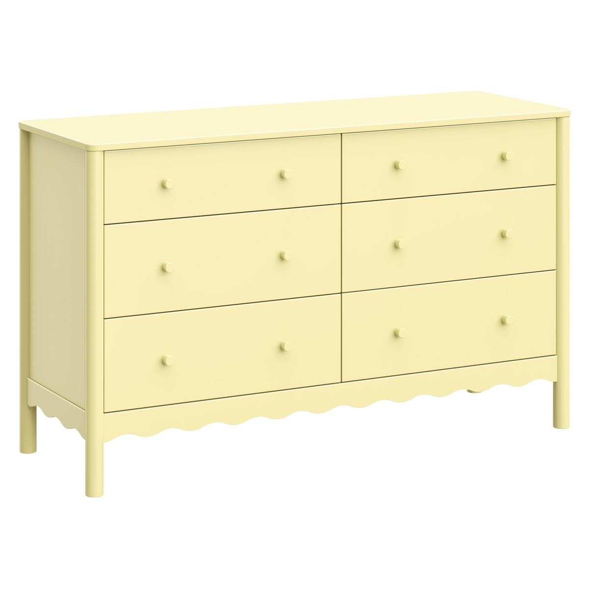ikea dresser 6 Swell 6-Drawer Assembled Dresser Babyletto Color: Pale Yellow