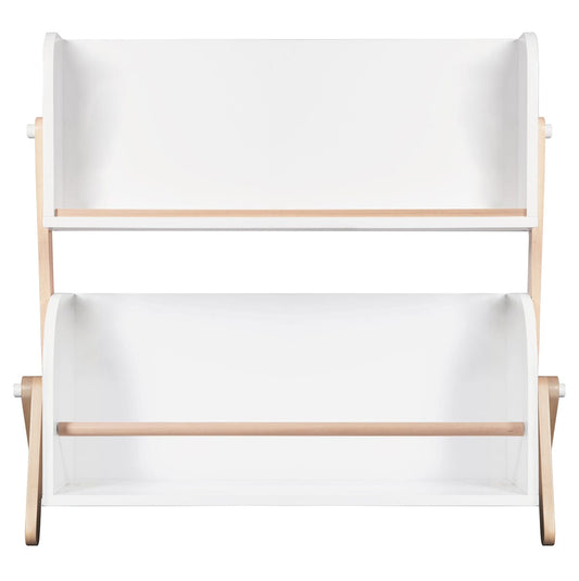 BabyLetto Tally Storage and Bookshelf In White and Washed Natural Finish