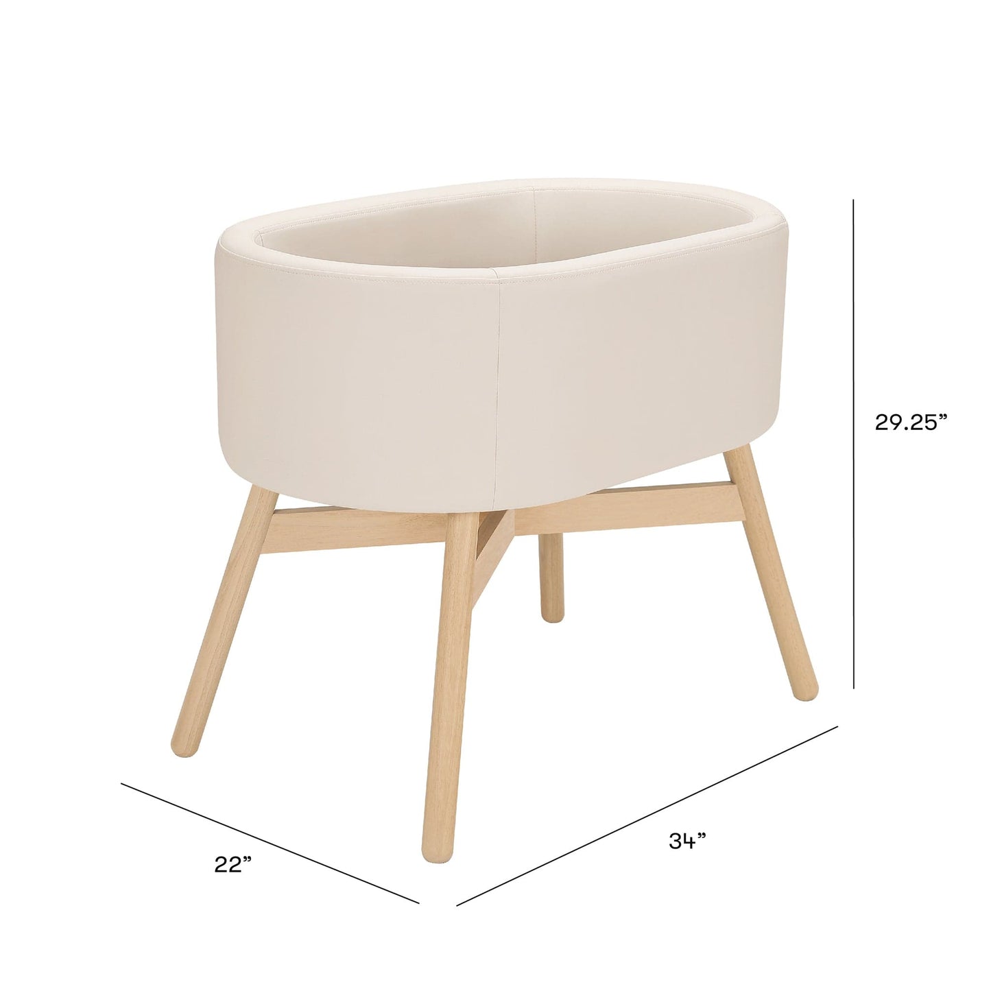 Babyletto x GATHRE Capsule Bassinet - Ivory - M26834GYLB