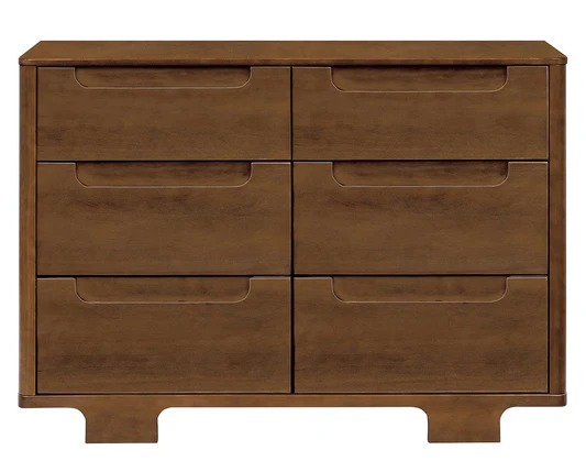 Babyletto Yuzu 6-Drawer Dresser, KD - Natural Walnut
