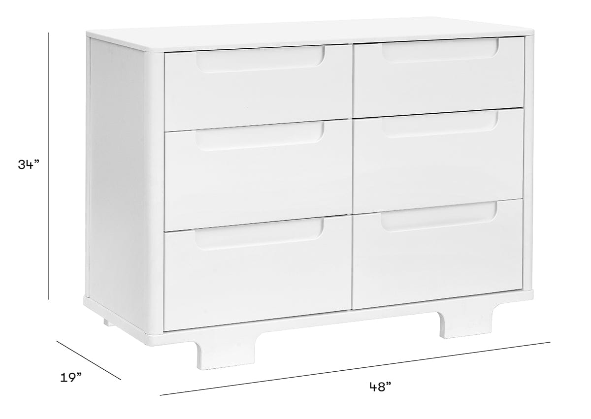 Babyletto Yuzu 6-Drawer Dresser, KD - White - M23426W