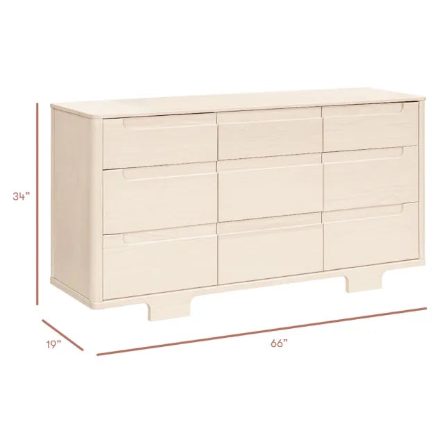 Babyletto Yuzu 9-Drawer Assembled Dresser - Washed Natural - M23428NX