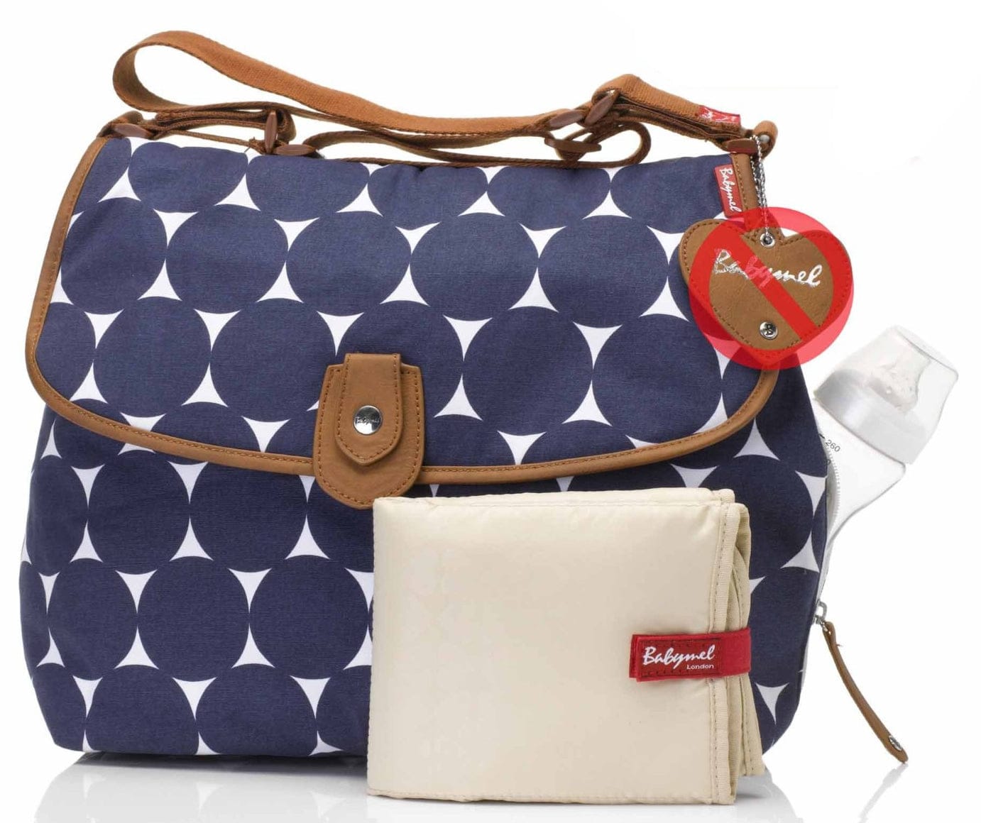 Babymel Satchel Diaper Bag - Navy Dot - BM911