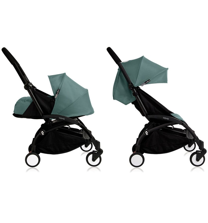 Babyzen Yoyo 0+/6+ Complete Stroller - Black / Aqua