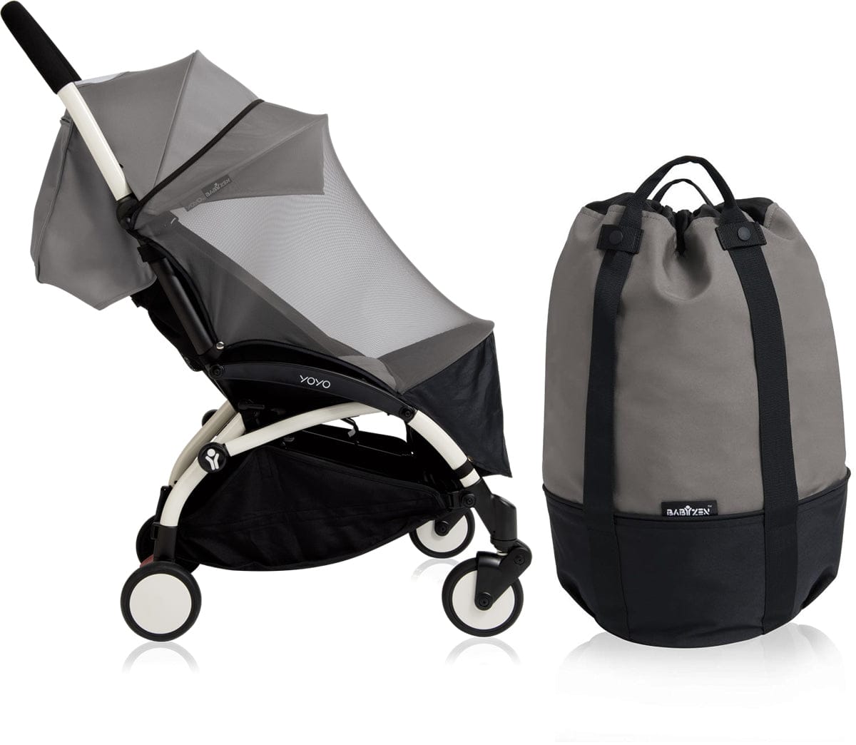Babyzen YOYO+ Rolling Bag & Insect Shield - Grey - BZ10212-03-BZ10204-01