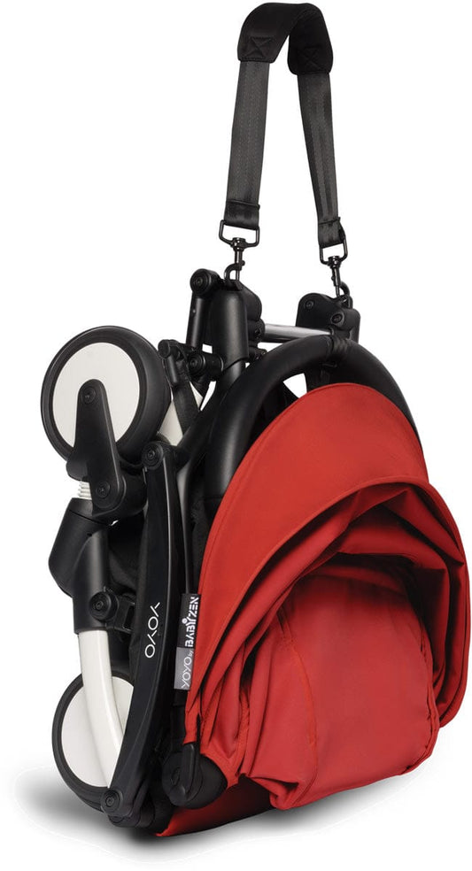 Babyzen YOYO2 Ultra Compact Complete 0+/6+ Stroller - White / Red - 604501-06-RED-US