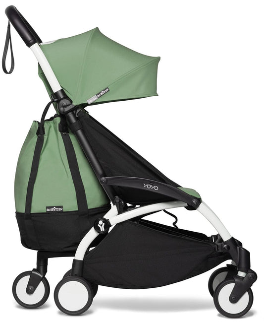 Babyzen YOYO2 Ultra Compact Complete 6+ Stroller & Rolling Bag Bundle - White/Peppermint - 604501-6-RB-PEP