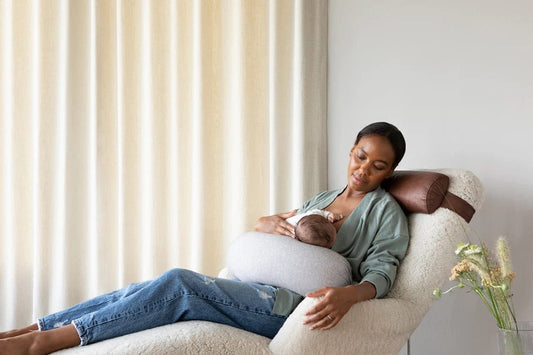 bbhugme Nursing Pillow - Grey Melange / Vanilla - 131697