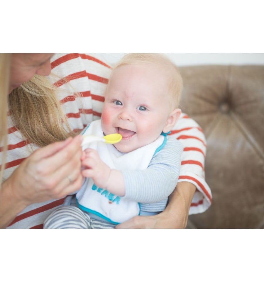 Beaba Second Stage Ergonomic Cutlery, Set of 2 - Neon