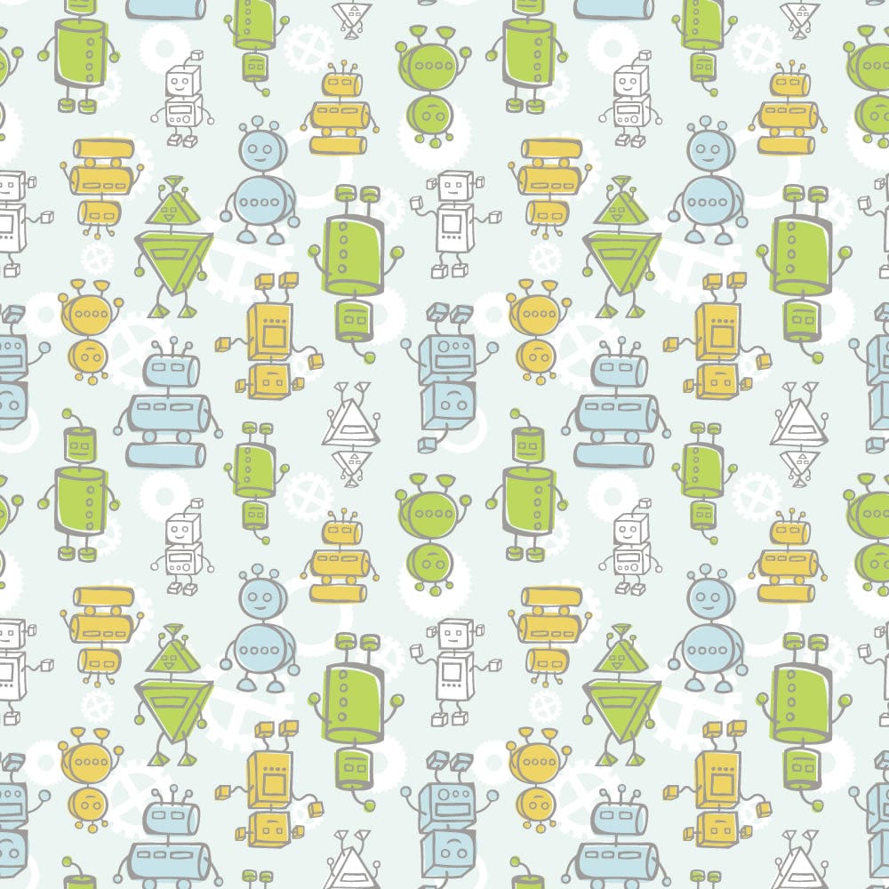 Bebe au Lait Simple Nursing Pillow Cover - Robots