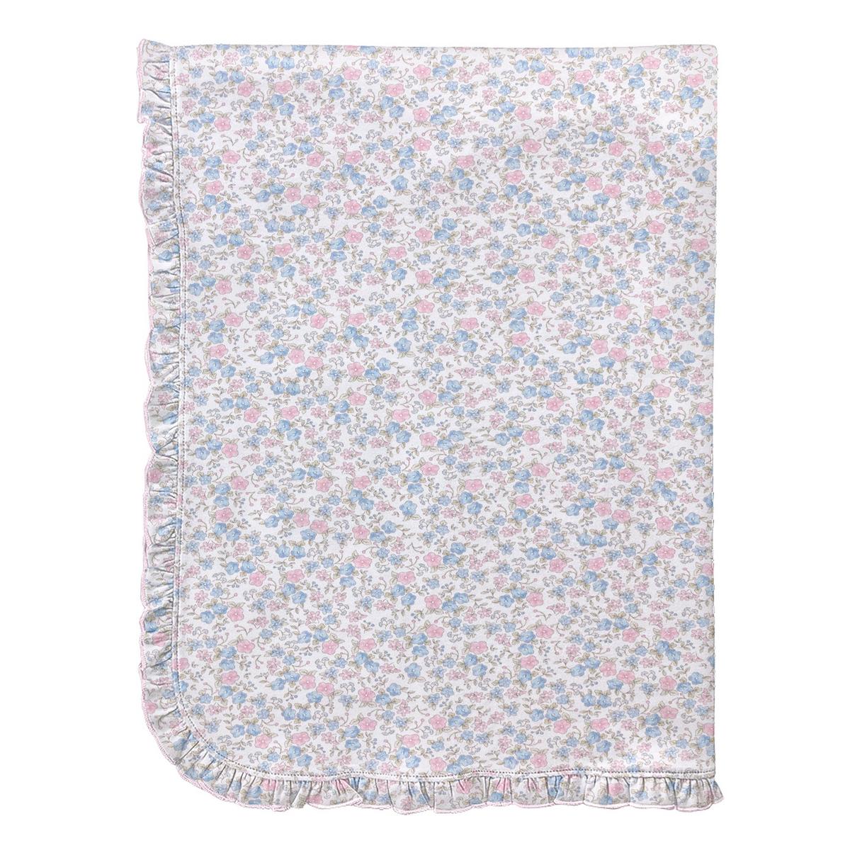Baby Club Chic floral print baby blanket with ruffled edges