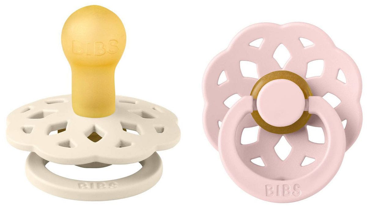 BIBS Boheme Pacifier, 2 Pack - Ivory/Blossom - Size 1 (0-6 m) - 230107