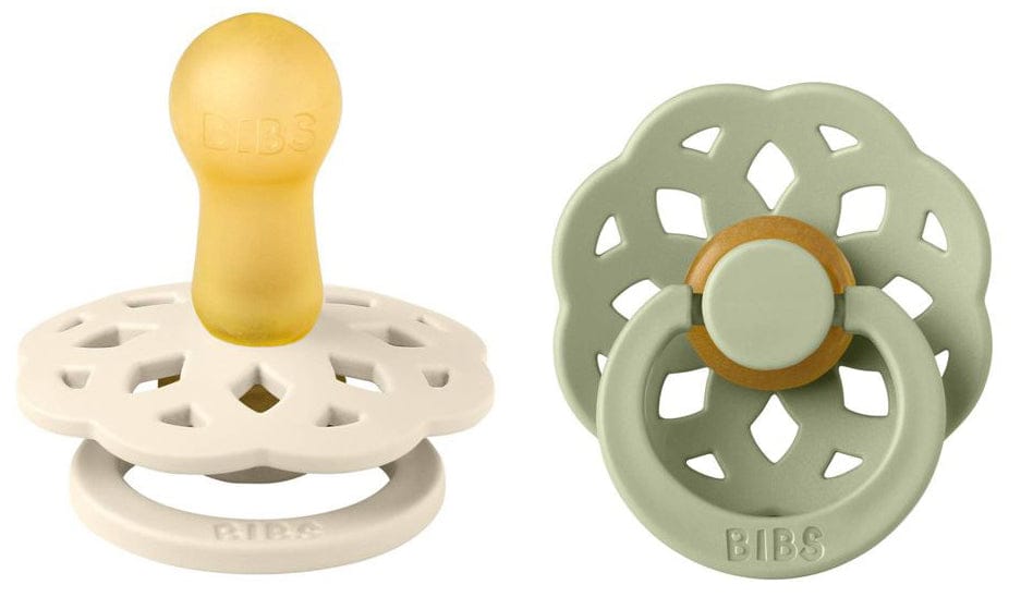 BIBS Boheme Pacifier, 2 Pack - Ivory/Sage - Size 2 (6+ m) - 240101
