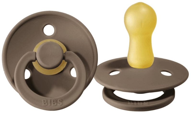 BIBS Original Colour Pacifier, 2 Pack - Dark Oak - Size 1 (0-6 m) - CU110243