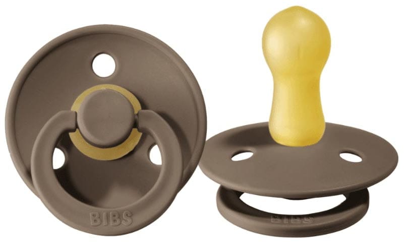 BIBS Original Colour Pacifier, 2 Pack - Dark Oak - Size 2 (6-18 m)