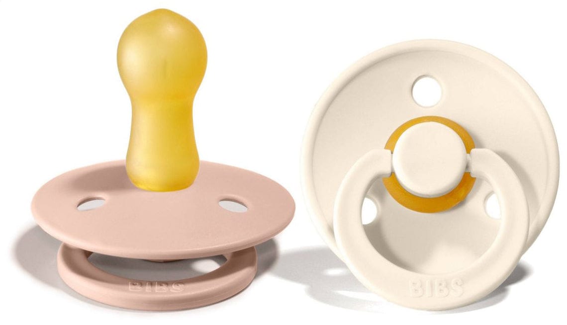 BIBS Original Colour Pacifier, 2 Pack - Ivory/Blush - Size 2 (6+ m) - 120256