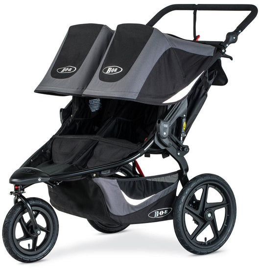 BOB 2019 Revolution Flex 3.0 Duallie Double Jogging Stroller - Graphite Black - U981947