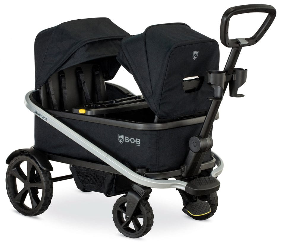 BOB OPEN BOX Renegade (3 Seater) Stroller Wagon + Canopies Bundle - Nightfall