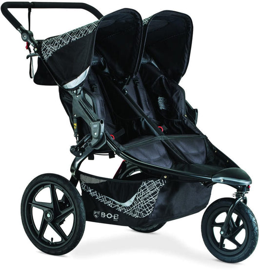 BOB Revolution Flex 3.0 Duallie Double Jogging Stroller - Lunar Black