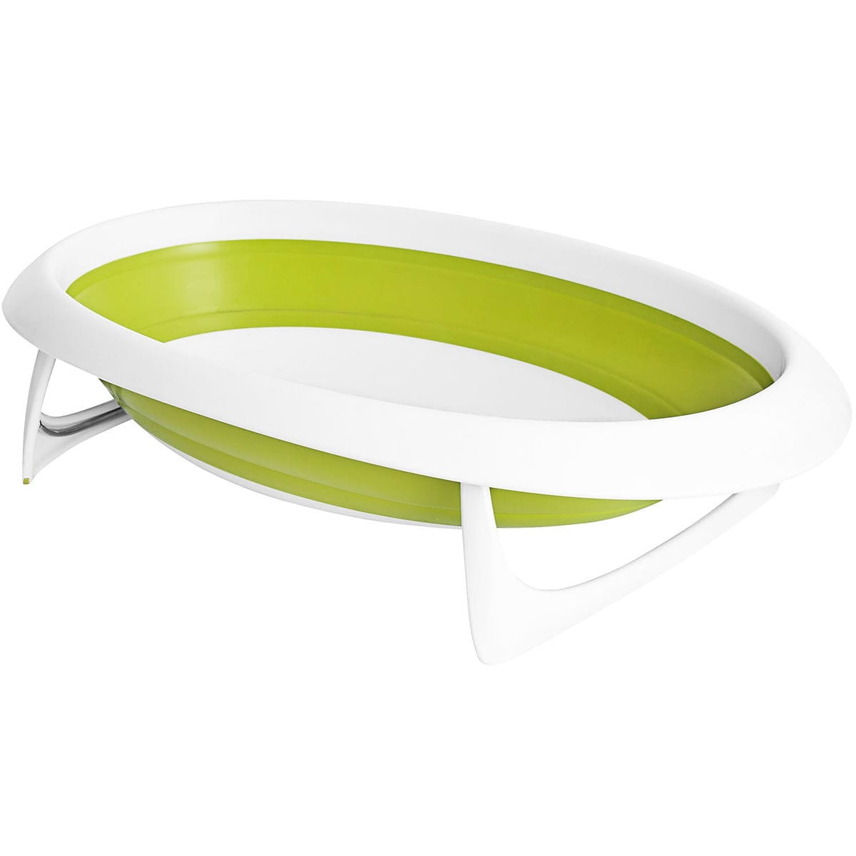 Boon NAKED 2-Position Collapsible Baby Bathtub - Green & White - B612
