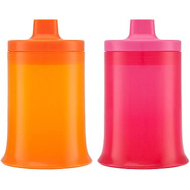 Boon Stout 9oz. Transitional Cup - 2 Pack - Pink & Orange - B10072