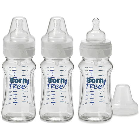 BornFree 9-Ounce Wide Neck Plastic Bottles (3-Pack) - 10010