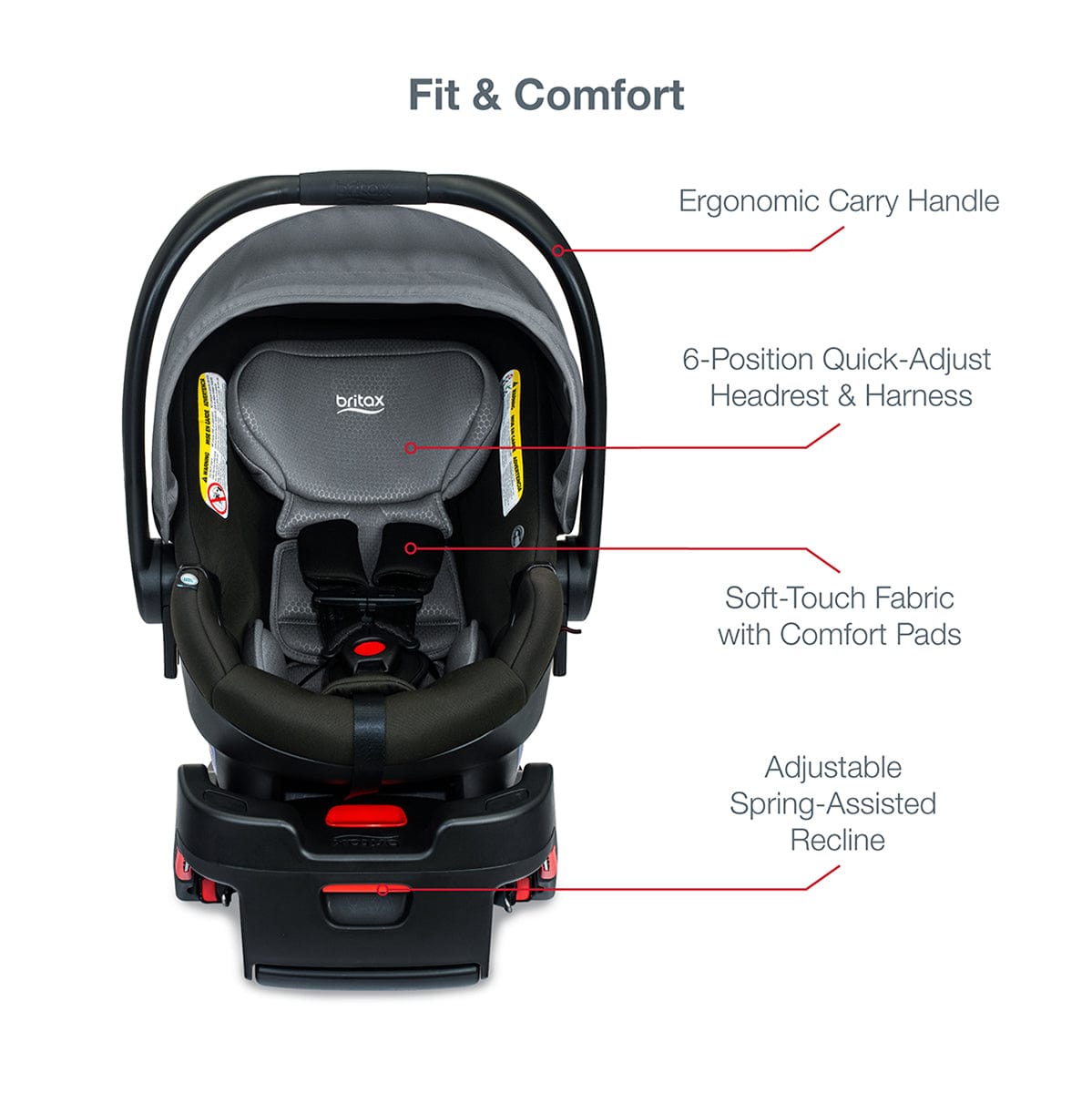 Britax B-Lively & B-Safe Gen2 FlexFit Travel System - Fog (SafeWash) - S12776700