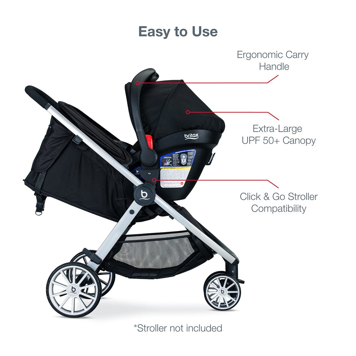 Britax B-Safe Gen2 FlexFit Lightweight Infant Car Seat - Twilight (SafeWash) - E1C746B