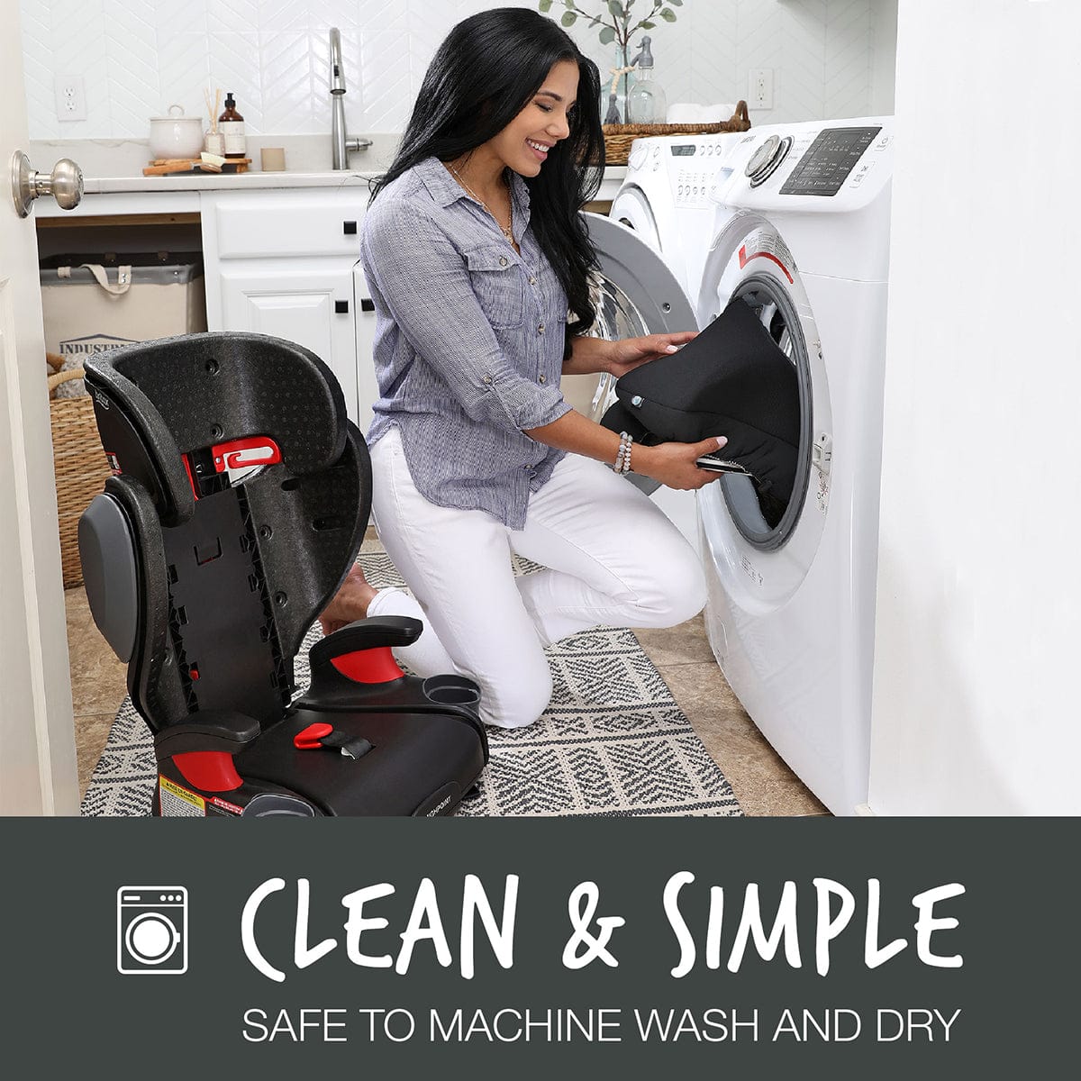 Britax Highpoint 2-Stage Belt Positioning Booster Car Seat - Black Ombre