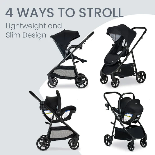 Britax Willow Brook Travel System - Onyx Glacier