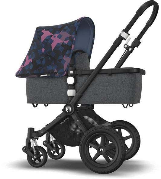 Bugaboo Cameleon 3 Plus Complete Stroller - Black/Grey Melange/Birds - 231156GM01-230411PR01