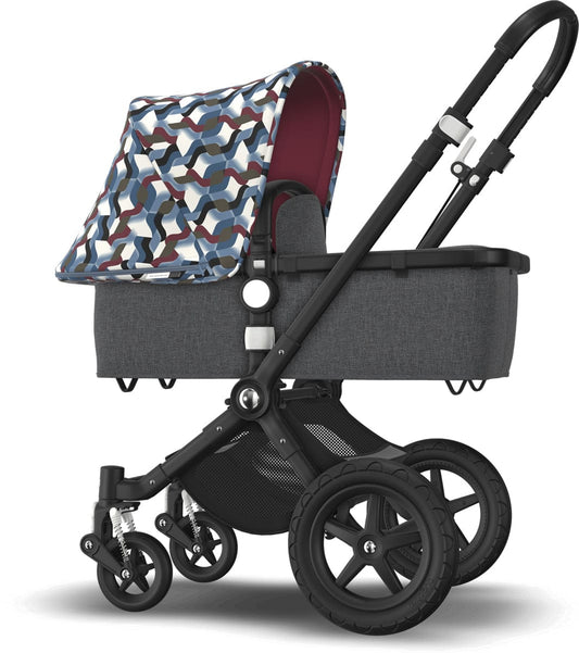 Bugaboo Cameleon 3 Plus Complete Stroller - Black/Grey Melange/Waves - 231156GM01-230411FB01