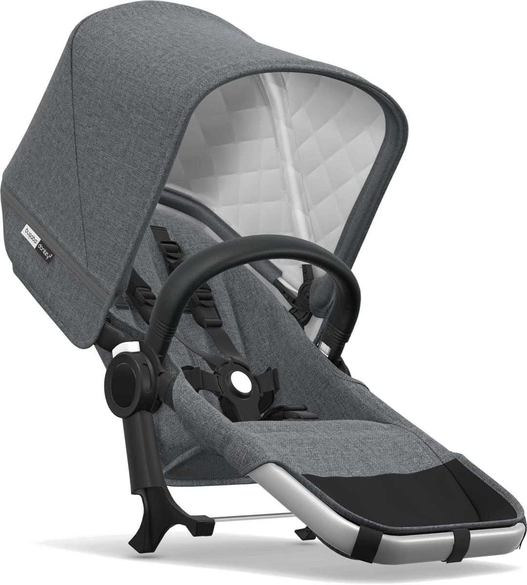 Bugaboo Donkey 2 Classic Duo Extension Set - Aluminum/Grey Melange - 181133AE01