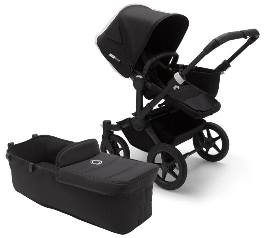 Bugaboo Donkey 2 Mono Complete Single-to-Double Stroller Bundle - Black / Black / Black