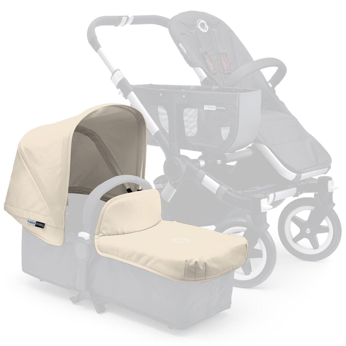 Bugaboo 2016/2017 Donkey Extendable Tailored Fabric Set - Off-White