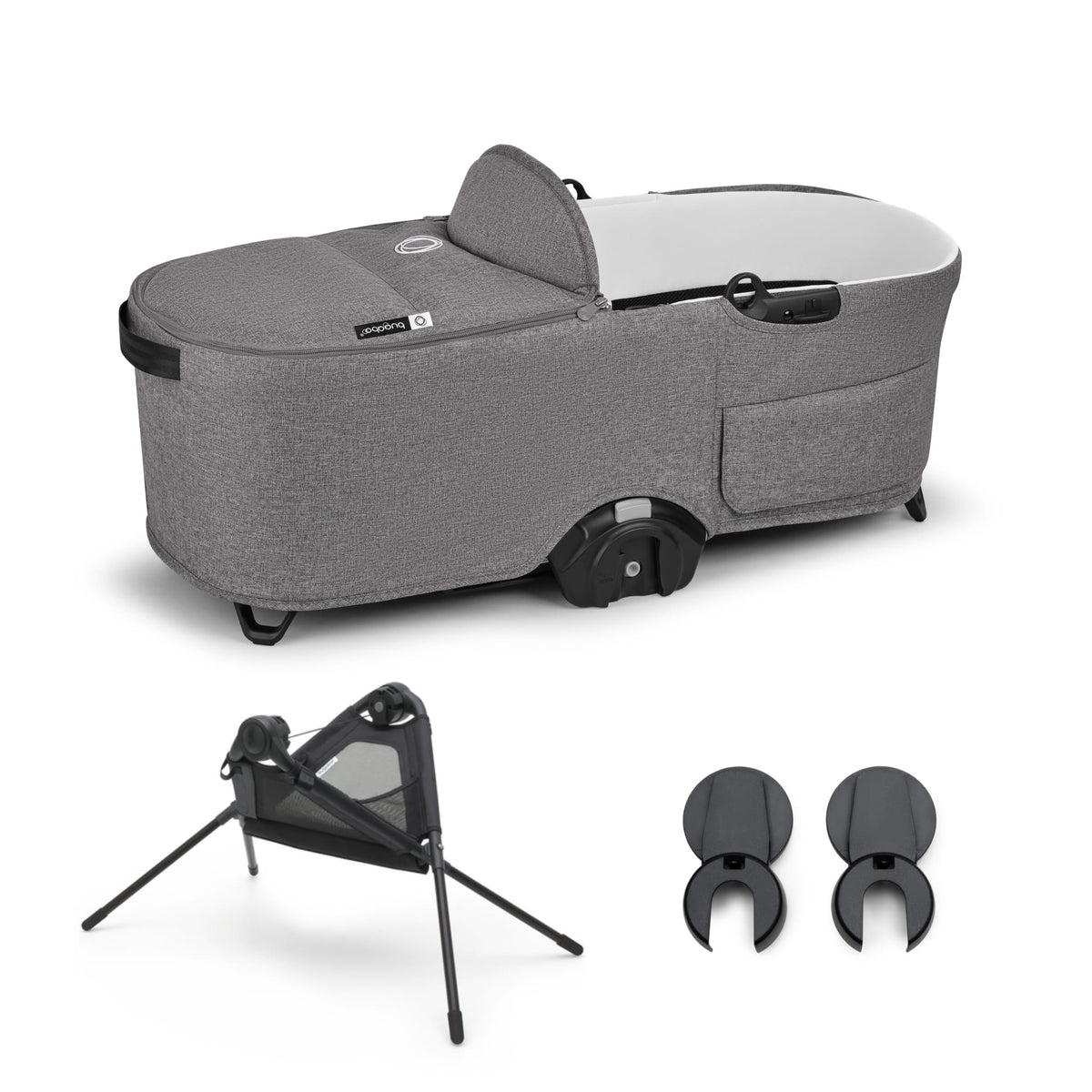 Bugaboo bassinet with stand and adapters