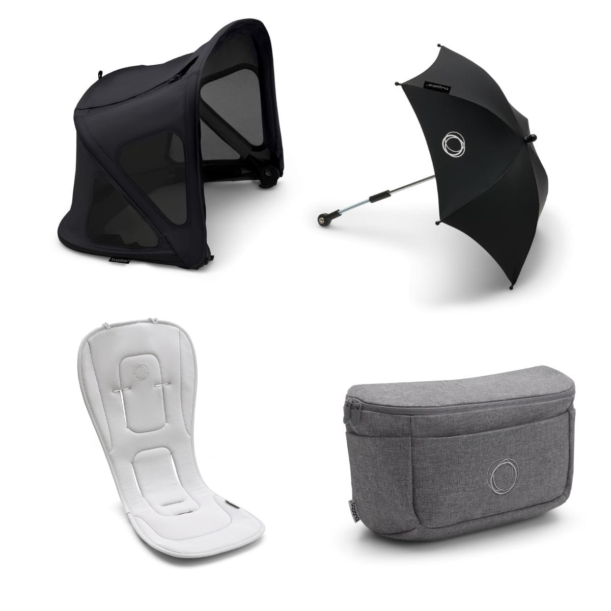 Bugaboo Fox 5 Summer Accessory Bundle - Midnight Black - F5-SUMMER-ACC-MID-BLK
