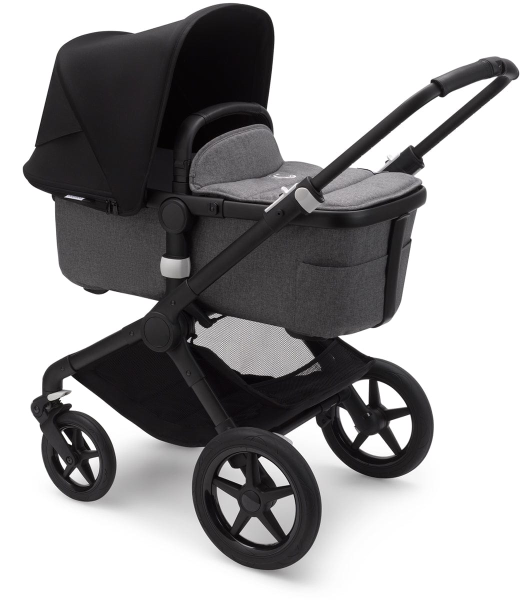 Bugaboo Fox2 Complete Stroller - Black/Grey Melange/Black - FOX2-BLK-GRY-BLK